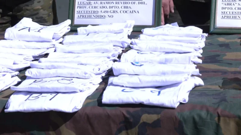 Cocaína impregnada en prendas eran enviadas por courier desde Cochabamba
