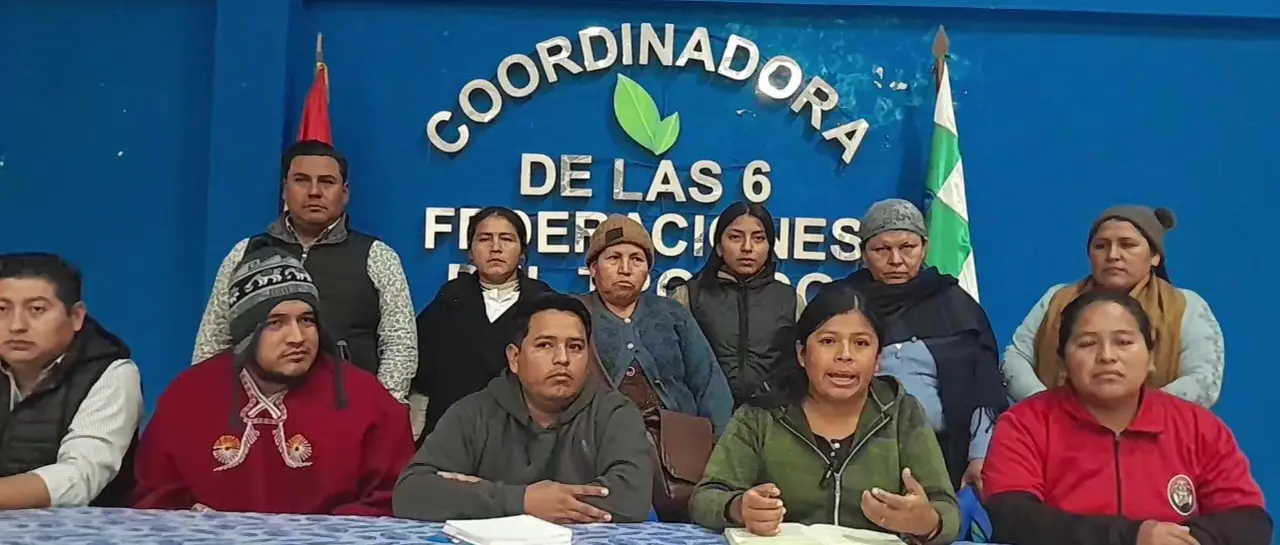 Dirigentes del Trópico de Cochabamba asumen seguridad con guardias sindicales tras retiro de la Policía