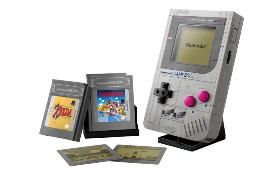LEGO lanza réplica del Game Boy original con cartuchos de Mario y Zelda