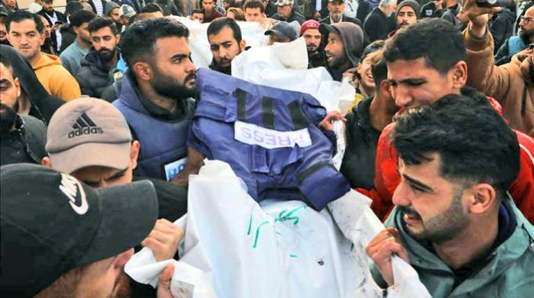 Mueren seis periodistas tras ataques israelíes en la Franja de Gaza