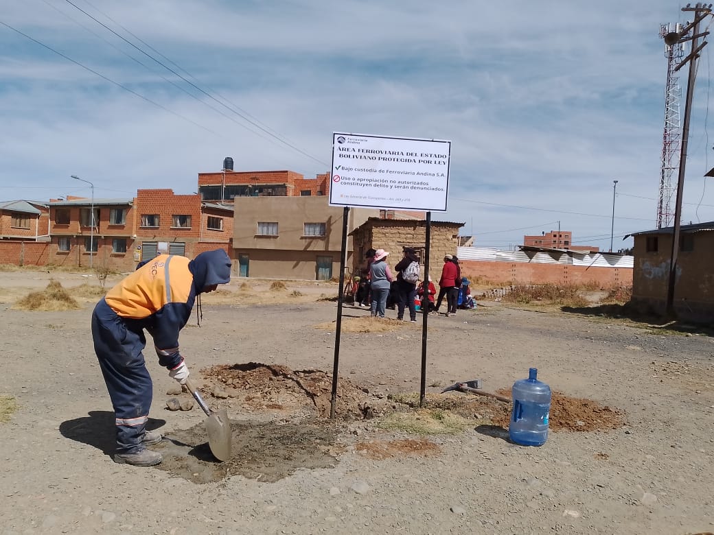Ferroviaria Andina denuncia intento de avasallamiento en predios operativos de Viacha