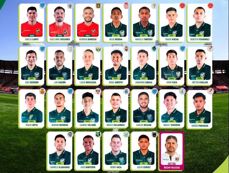Bolivia convoca a 25 jugadores para enfrentar a Jordania y Rusia
