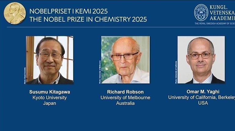 Susumu Kitagawa, Richard Robson y Omar Yaghi reciben el Nobel de Química 2025