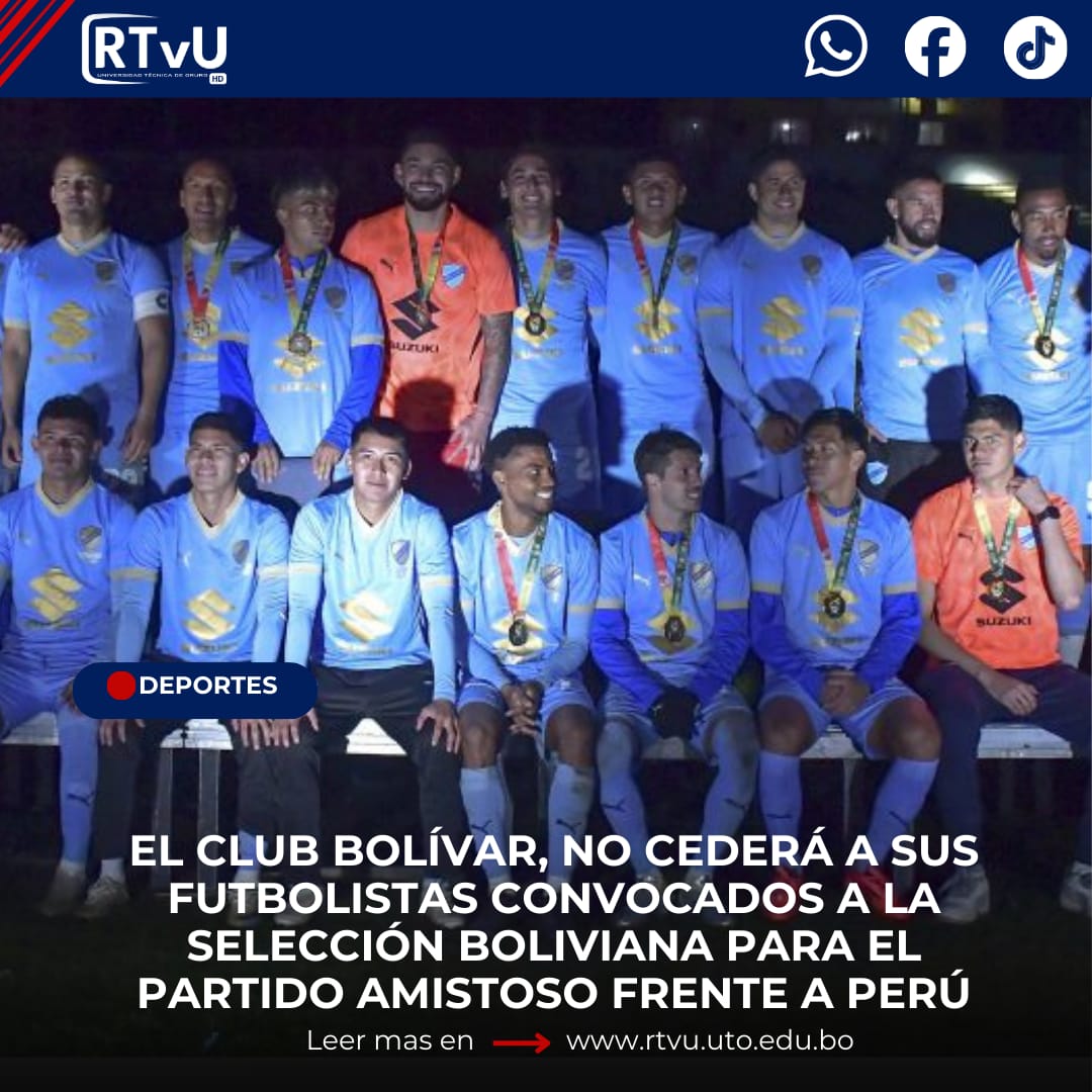 Bolívar no liberará jugadores para el amistoso de Bolivia ante Perú