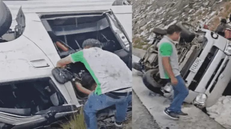 La Paz: Pasajeros acusan exceso de velocidad tras vuelco de minibús en La Cumbre