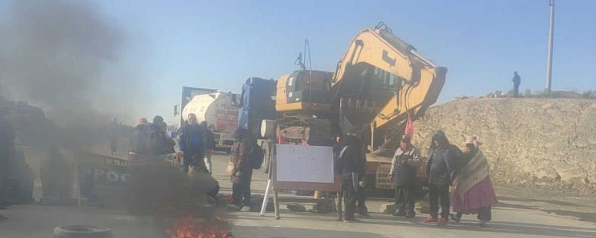 ABC reporta dos puntos de bloqueo en carreteras del departamento de Oruro