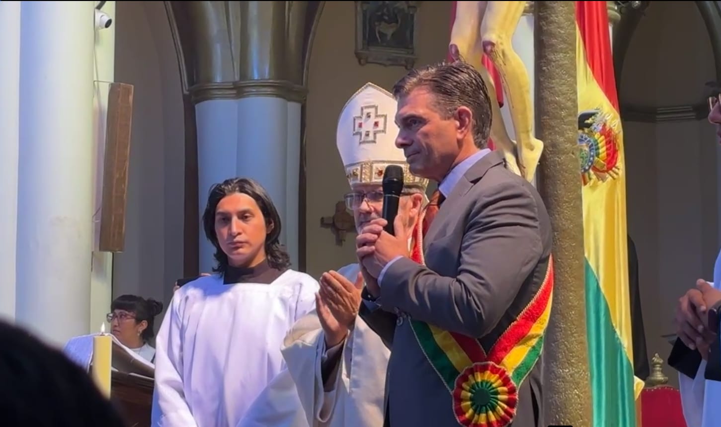 Presidente Paz anuncia Bs. 6 millones para la restauración de la Basílica Menor Nuestra Señora del Socavón