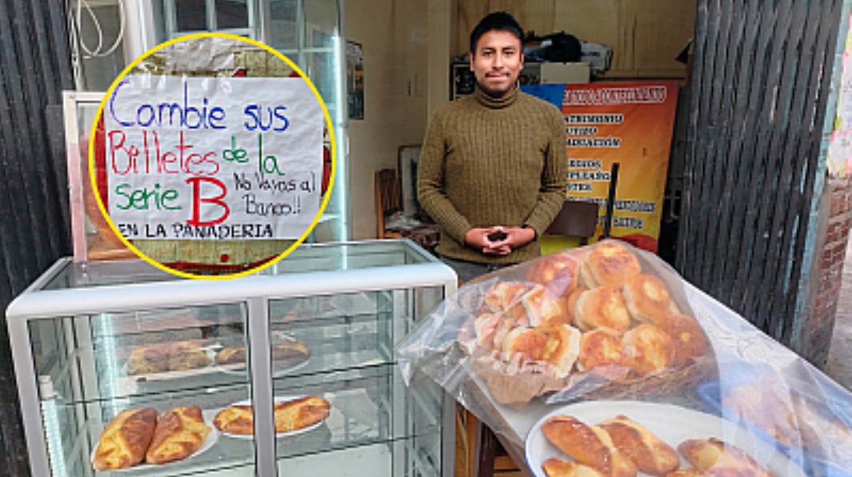 La Paz: Panadería ayuda a vecinos a utilizar billetes de la serie B tras accidente aéreo en El Alto