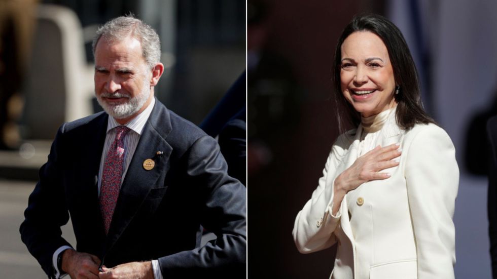 Felipe VI se reúne con María Corina Machado antes de su visita a Bolivia
