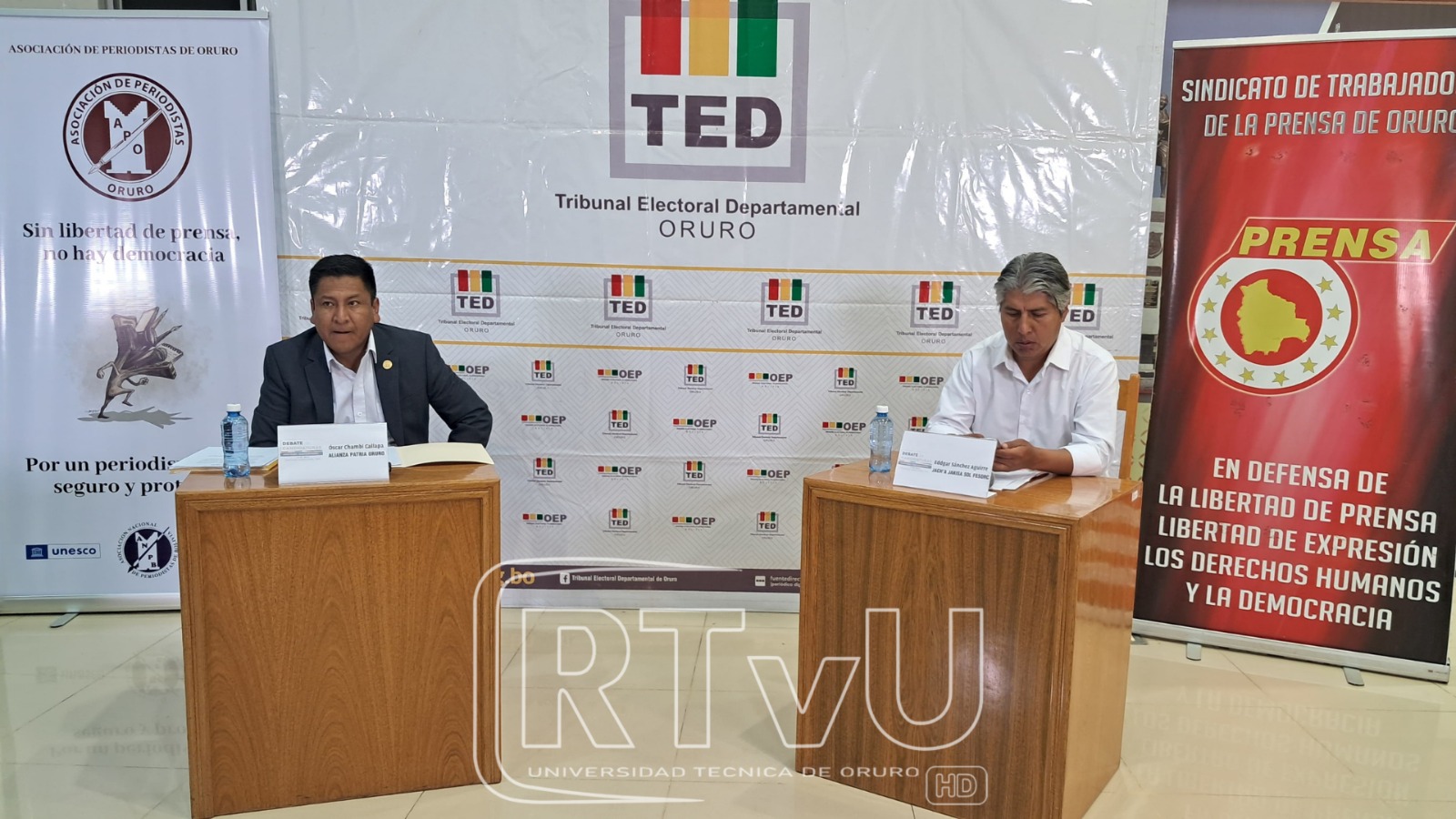 Radio y Televisión Universitaria de la UTO transmitió el debate de candidatos a la Gobernación de Oruro
