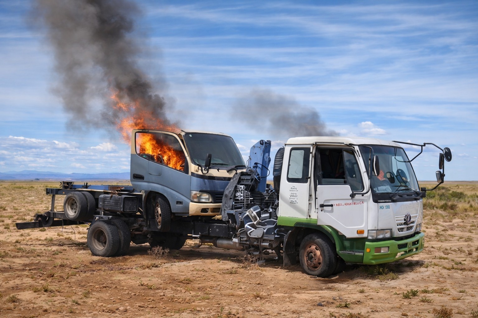 Oruro: Incineran motorizado incautado en Oruro en operativo contra el contrabando en Pisiga