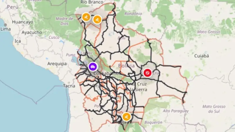 Derrumbes e inundaciones afectan rutas en cuatro departamentos