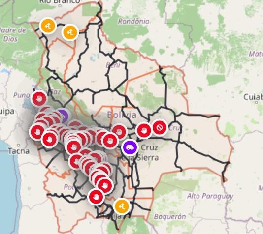 Bloqueos llegan a 94 puntos y persiste el desabastecimiento en varias regiones
