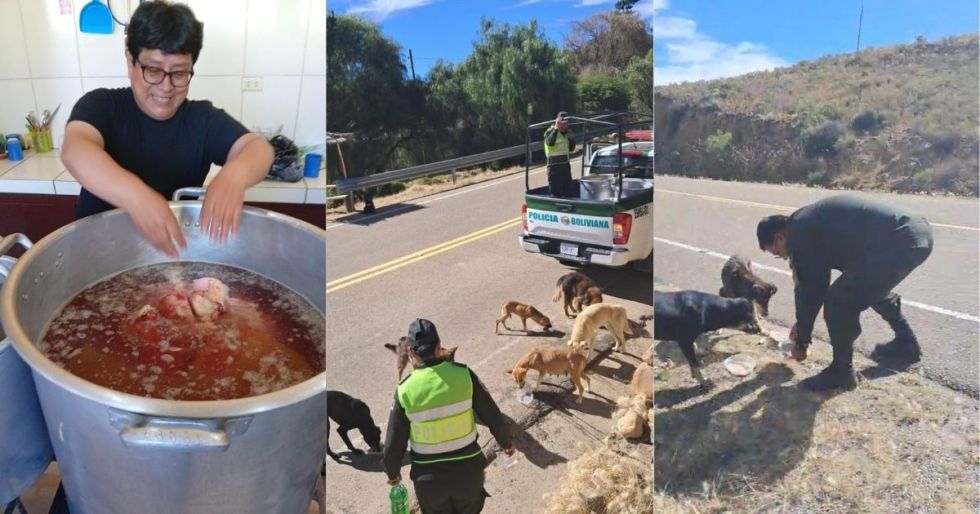 Chuquisaca: Policía impulsa jornada solidaria para alimentar perros en situación de calle en Sucre