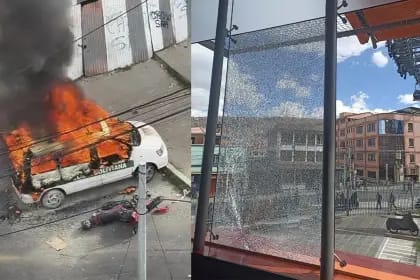 Disturbios en La Paz dejan daños en el Tribunal de Justicia y Mi Teleférico
