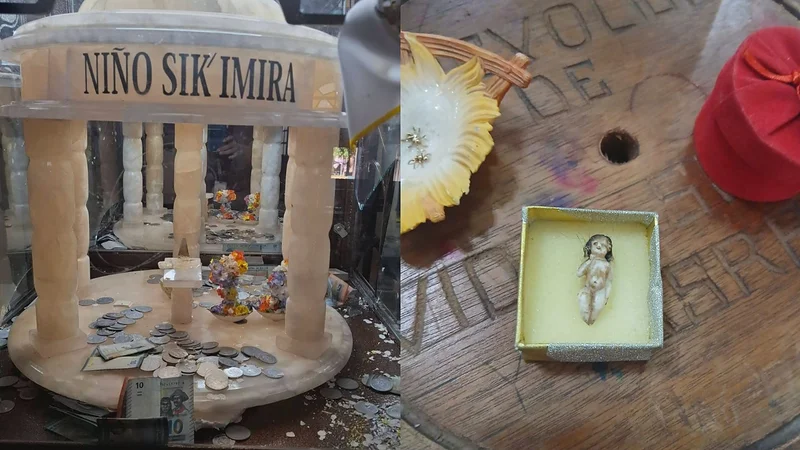 Roban joyas y ofrendas del Niño Sikimira en un templo de Punata