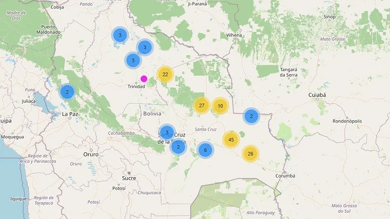 Bolivia reduce en más del 80% los focos de calor en 24 horas