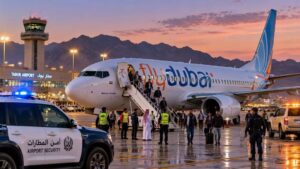 Vuelo de Flydubai aterriza de emergencia en Arabia Saudí tras incidente en la cabina